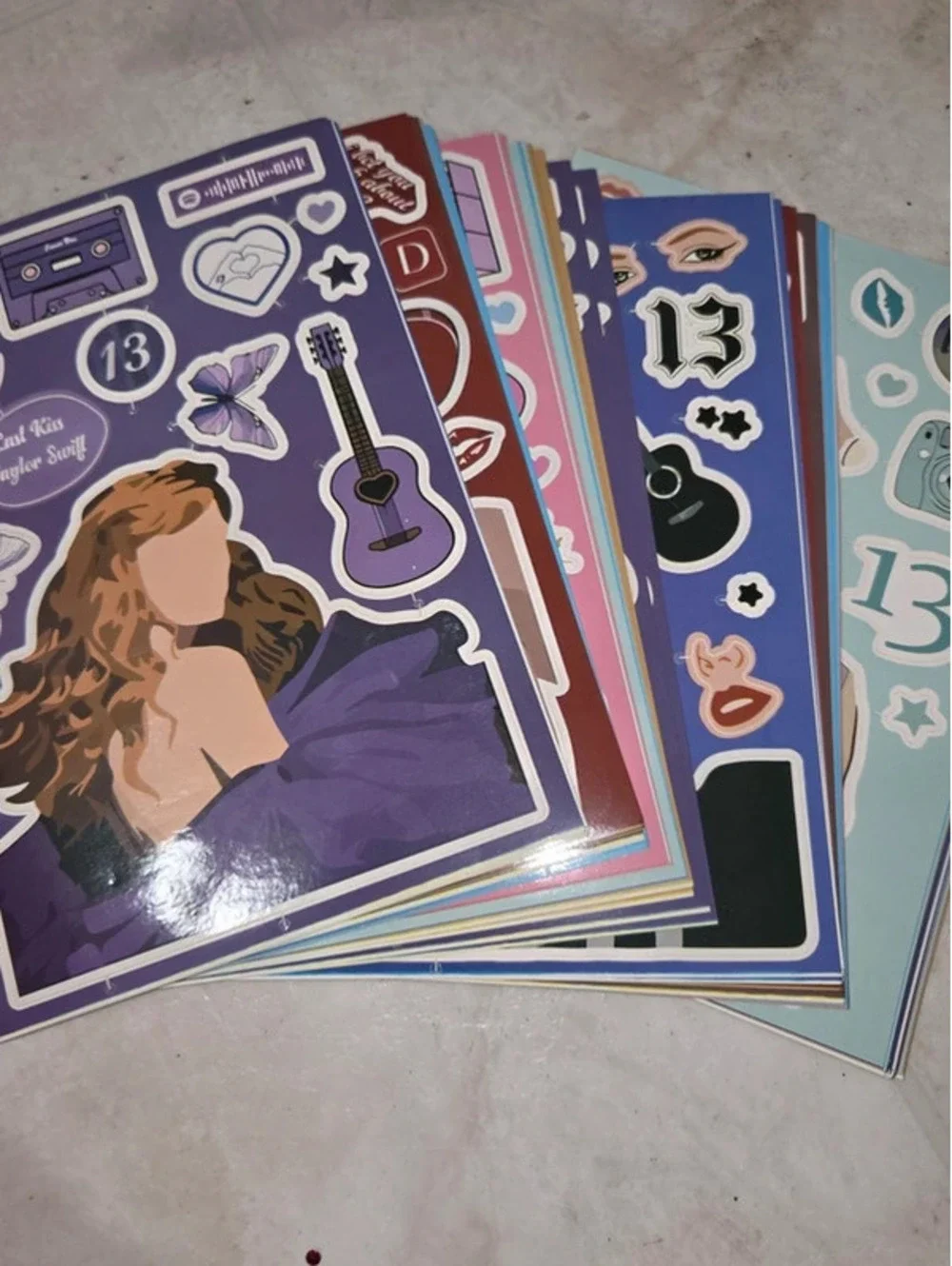 Taylor Swift face stickers